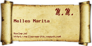 Melles Marita névjegykártya